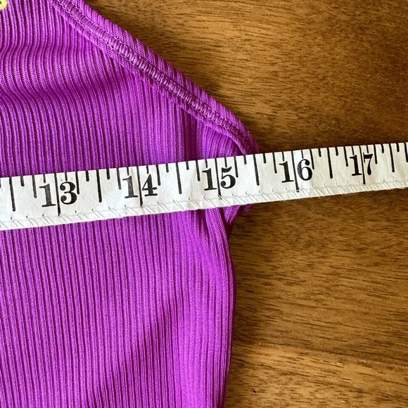 Adidas running tank, purple and lime green - Picture 5 of 6